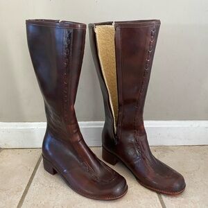 Vintage 1960/70 Brown Derri Boots Size 7
